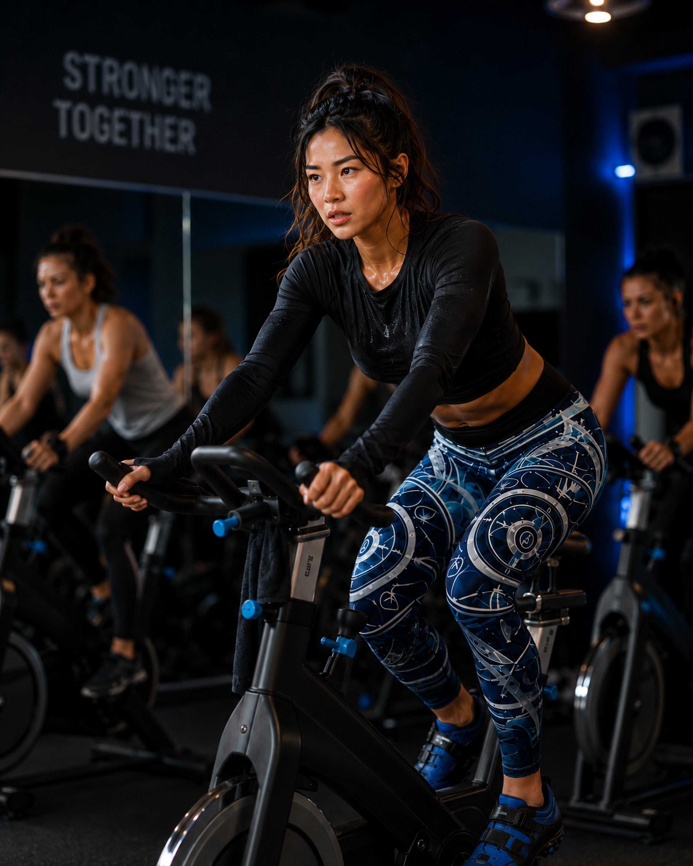 Celestial Circuit Blue Leggings – model cycling
