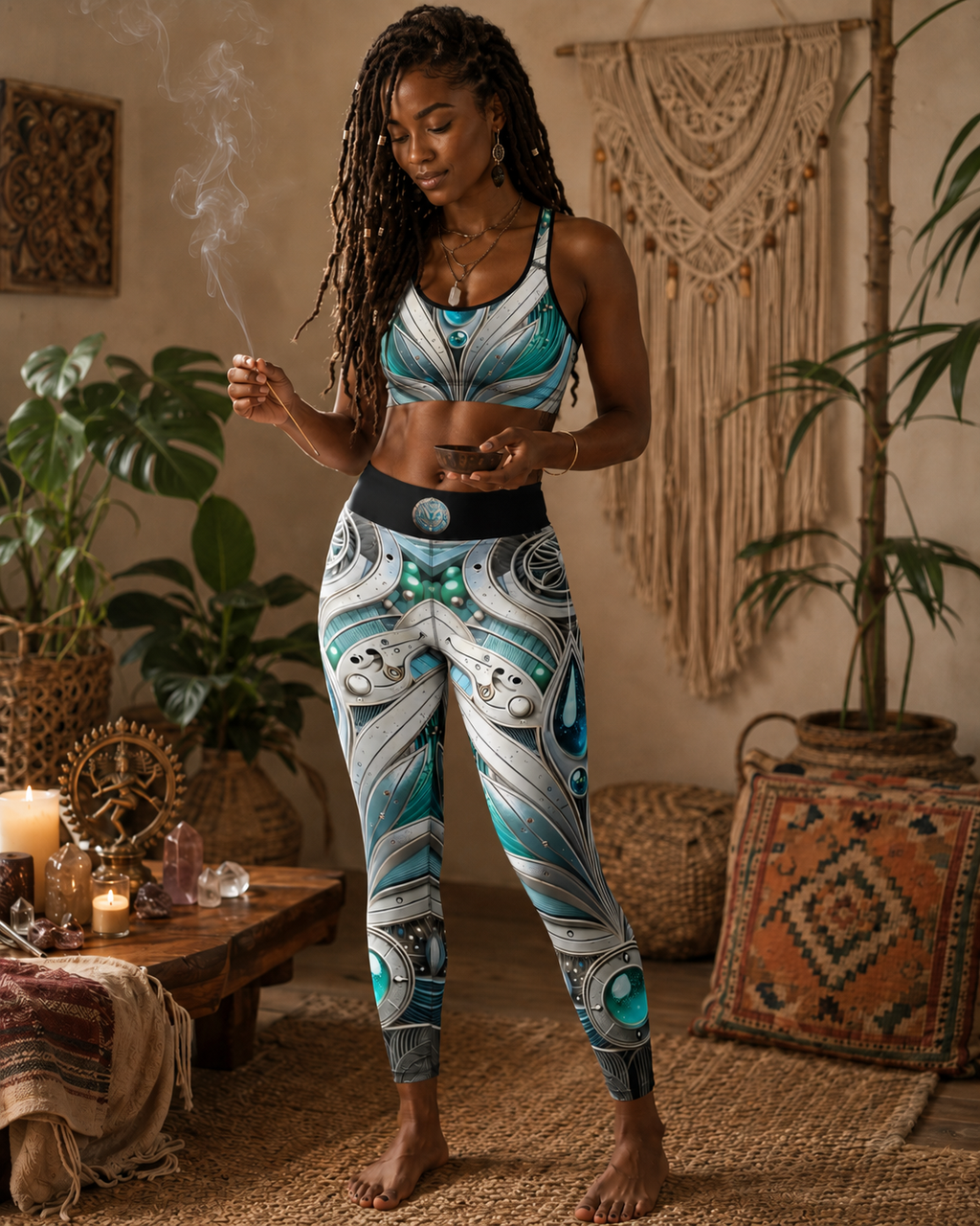Empyrean Silver Yoga Set