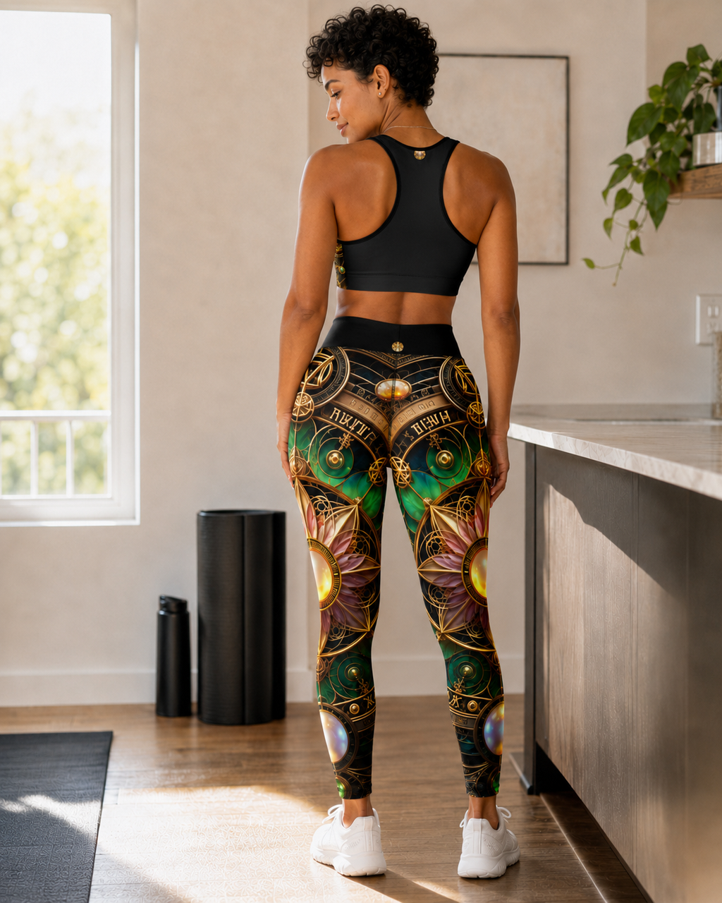 Celestial Sunbloom Green Yoga Set