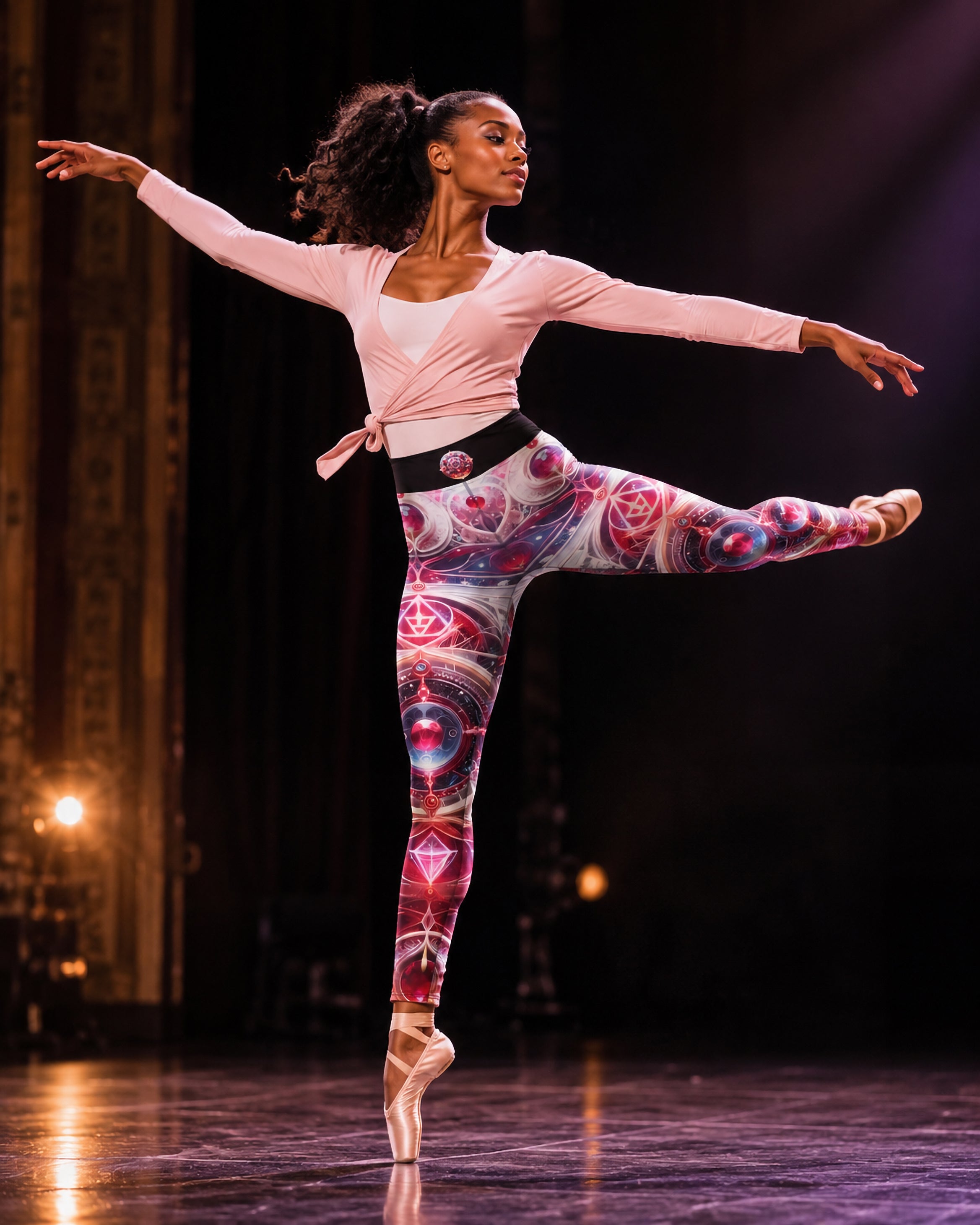 Divine Ruby She Leggings – model doing ballet