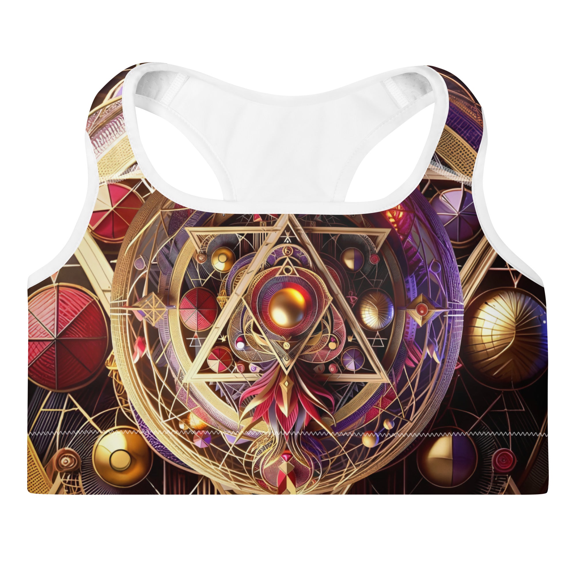 Sita Obsidian Royal Sports Bra – White colorway, front view
